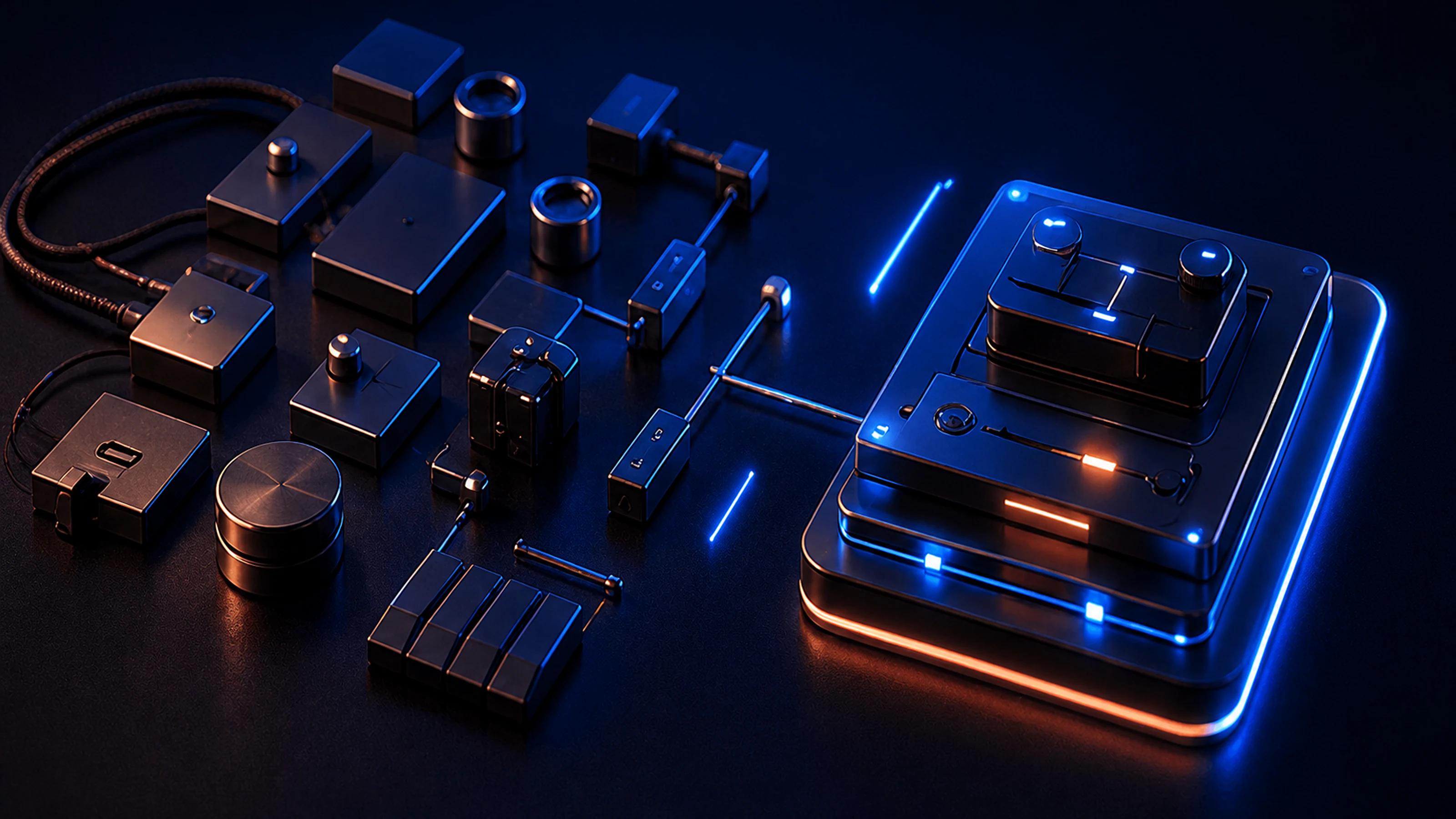 Modular martech components connected into one digital marketing system
