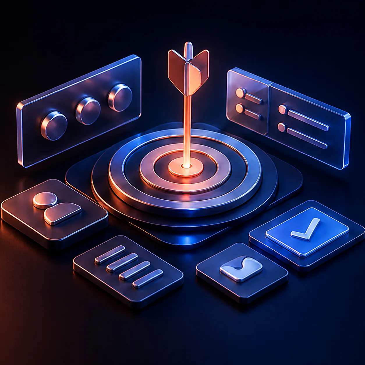Paid advertising campaign system represented by a connected target and control modules